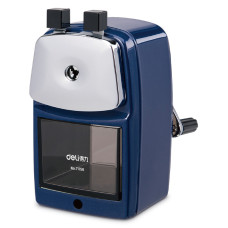 Точилка для карандашей механическая Deli 71156BLUE 1 отверстие металл синий