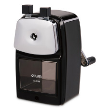 Точилка для карандашей механическая Deli 71156BLACK 1 отверстие металл черный