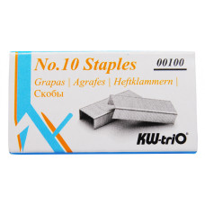 Комплект степлер+скобы Kw-Trio 5101F N10 (10листов) встроенный антистеплер ассорти 50скоб металл/пластик закрытый блистер