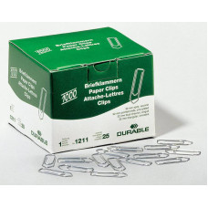 Скрепки Durable 1211-25 цинк оцинкованные домик 32мм (упак.:1000шт) картонная коробка