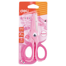 Ножницы Deli E6071 Croco детские 134мм сталь ассорти блистер