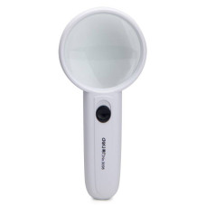 Лупа Deli E9098 d=60мм x3.5 LED подсветка белый пластик блистер