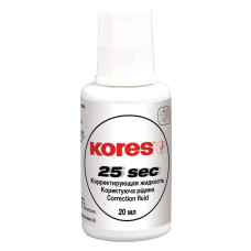 Жидкость коррект. Kores 542672 белый 20мл (упак.:1шт)
