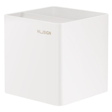 Подставка Deli ENS011WHITE Nusign 2отд. для пишущих принадлежностей 84х84х86мм белый пластик