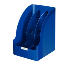 Лоток вертикальный Esselte 52390035 Jumbo Leitz 3отд. для бумаг 213x321x250мм синий пластик