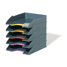 Лоток горизонтальный Durable 7705-57 Varicolor A4 ассорти/серый пластик (упак.:5шт)