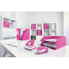 Дырокол Esselte Leitz NeXXT 50082023 макс.:30лист. металл розовый металлик отв.:2 с линейкой