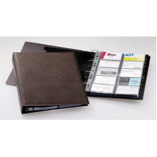 Визитница переносная Durable Visifix 2384-11 A4 57х90мм (400 визиток) вклад.:20шт. ПВХ коричневый