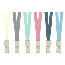 Шнур для пропуска Deli 8352l-blue 45х1см нейлон голубой (упак.:12шт) пластиковый пакет