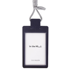 Бейдж Deli NS126BLACK Nusign 108х67мм вертикальный черный шнур