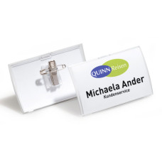 Бейдж Durable 8693-19 Click Fold 54х90мм защелкивающийся прозрачный (упак.:5шт) блистер