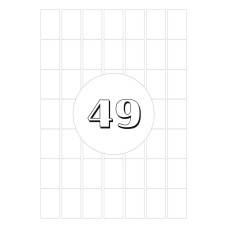 Этикетки Office Label 654649 26x41мм 49шт на листе/70г/м2/500л./белый матовое самоклей. универсальная
