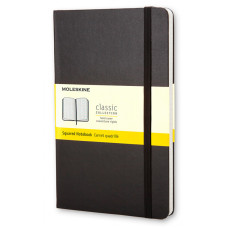 Блокнот Moleskine CLASSIC QP061 Large 130х210мм 240стр. клетка твердая обложка черный