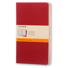 Блокнот Moleskine CAHIER JOURNAL CH116 Large 130х210мм обложка картон 80стр. линейка клюквенный (3шт)