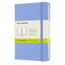 Блокнот Moleskine CLASSIC QP012B42 Pocket 90x140мм 192стр. нелинованный твердая обложка голубая гортензия