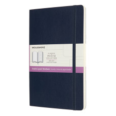 Блокнот Moleskine CLASSIC SOFT DOUBLE NB313SB20 Large 130х210мм 192стр. линейка/нелинованный мягкая обложка синий