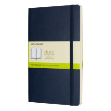 Блокнот Moleskine CLASSIC SOFT QP618B20 Large 130х210мм 192стр. нелинованный мягкая обложка синий сапфир