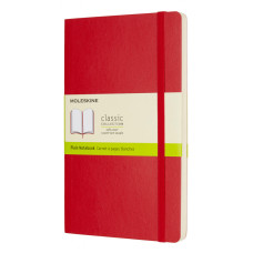 Блокнот Moleskine CLASSIC SOFT QP618F2 Large 130х210мм 192стр. нелинованный мягкая обложка красный