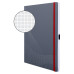 Блокнот Avery Zweckform NOTIZIO N7021 A4 80стр. клетка мягкая обложка фиксирующая резинка прошитый серый