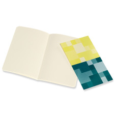 Блокнот Moleskine VOLANT QP713K31M20 Pocket 90x140мм 80стр. нелинованный мягкая обложка зеленый/желтый цитрон (2шт)