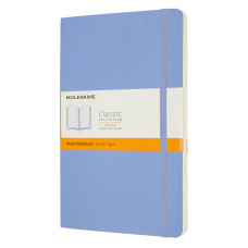 Блокнот Moleskine CLASSIC SOFT QP616B42 Large 130х210мм 192стр. линейка мягкая обложка голубая гортензия
