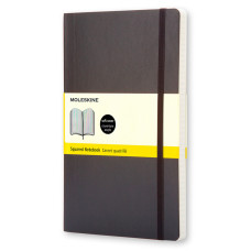 Блокнот Moleskine CLASSIC SOFT QP617 Large 130х210мм 192стр. клетка мягкая обложка черный
