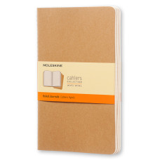 Блокнот Moleskine CAHIER JOURNAL QP416 Large 130х210мм обложка картон 80стр. линейка бежевый (3шт)