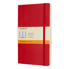 Блокнот Moleskine CLASSIC SOFT QP616F2 Large 130х210мм 192стр. линейка мягкая обложка красный