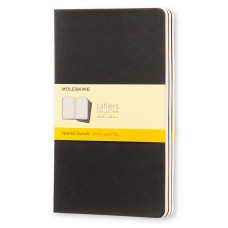 Блокнот Moleskine CAHIER JOURNAL QP317 Large 130х210мм обложка картон 80стр. клетка черный (3шт)
