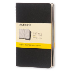 Блокнот Moleskine CAHIER JOURNAL QP312 Pocket 90x140мм обложка картон 64стр. клетка черный (3шт)