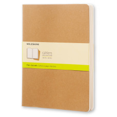 Блокнот Moleskine CAHIER JOURNAL QP423 XLarge 190х250мм обложка картон 120стр. нелинованный бежевый (3шт)