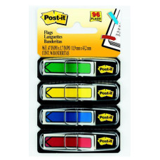 Закладки самокл. ярлыки пластиковые 3M POST-IT 684-ARR3-RU 7000042774 12мм 4цв.в упак. 24лист стрелки