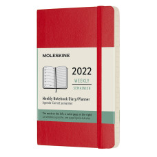 Еженедельник Moleskine CLASSIC SOFT WKNT Pocket 90x140мм 144стр. мягкая обложка красный