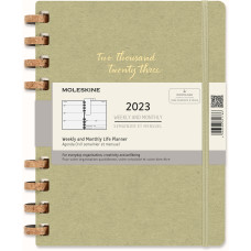 Еженедельник Moleskine SPIRAL XL 204х252мм обложка картон 200стр. спираль оливковый
