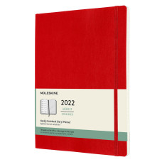 Еженедельник Moleskine CLASSIC SOFT WKNT XL 190х250мм 144стр. мягкая обложка красный