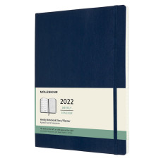 Еженедельник Moleskine CLASSIC SOFT WKNT XL 190х250мм 144стр. мягкая обложка синий сапфир