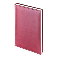 Ежедневник Альт VELVET A5 146х206мм недатир. искусст. кожа 136л книжный переплет бордовый