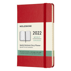 Еженедельник Moleskine CLASSIC WKNT Pocket 90x140мм 144стр. красный