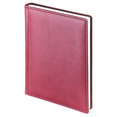 Ежедневник Альт VELVET A5 145х205мм датир. искусст. кожа 168л книжный переплет 2022 бордовый