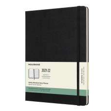 Еженедельник Moleskine ACADEMIC WKNT XL 190х250мм датир.18мес 208стр. черный