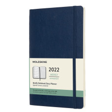Еженедельник Moleskine CLASSIC SOFT WKNT Large 130х210мм 144стр. мягкая обложка синий сапфир