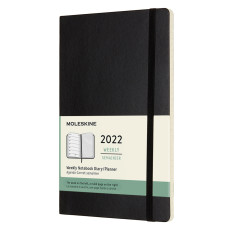 Еженедельник Moleskine CLASSIC SOFT WKNT Large 130х210мм 144стр. мягкая обложка черный
