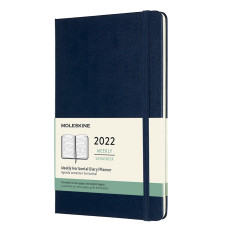 Еженедельник Moleskine CLASSIC WKLY Large 130х210мм 144стр. синий сапфир