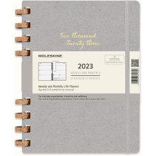 Еженедельник Moleskine SPIRAL XL 204х252мм обложка картон 200стр. спираль серый