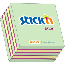 Блок самоклеящийся бумажный Stick`n 21342 76x76мм 400лист. 70г/м2 неон+пастель зеленый 3цв.в упак.