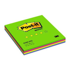 Блок самоклеящийся бумажный 3M Post-it Original 654-RB-SPEE Весенняя радуга 7100020247 76x76мм 100лист. ассорти 4цв.в упак.