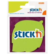 Блок самоклеящийся бумажный Stick`n 21180 70x70мм 50лист. 70г/м2 неон зеленый вырубной 