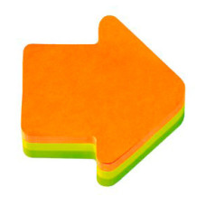 Блок самоклеящийся бумажный 3M Post-it Original 2007A Стрелка 7100172404 70x70мм 225лист. ассорти 3цв.в упак. 