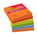 Блок самоклеящийся бумажный 3M Post-it Super Sticky 654-6SSRP Огонь Плюс 7100091463 76x76мм 90лист. ассорти 5цв.в упак. (упак.:6шт)
