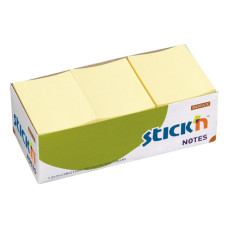 Блок самоклеящийся бумажный Stick`n 21005 38x51мм 100лист. 70г/м2 пастель желтый без упаковки